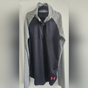 Under Armour Black and Gray Zip-Up Sweater